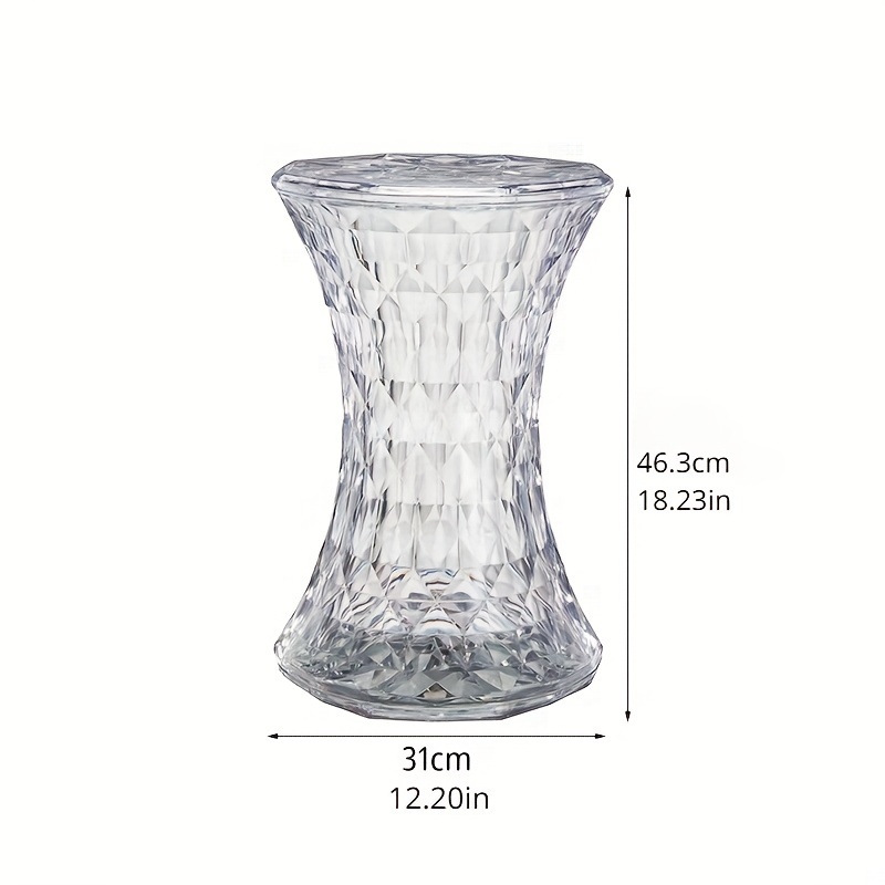 Storage Stool, Luxurious Acrylic Transparent Stool, Multi-purpose Bathroom Stool & Living Room Stool, Modern Decorative
