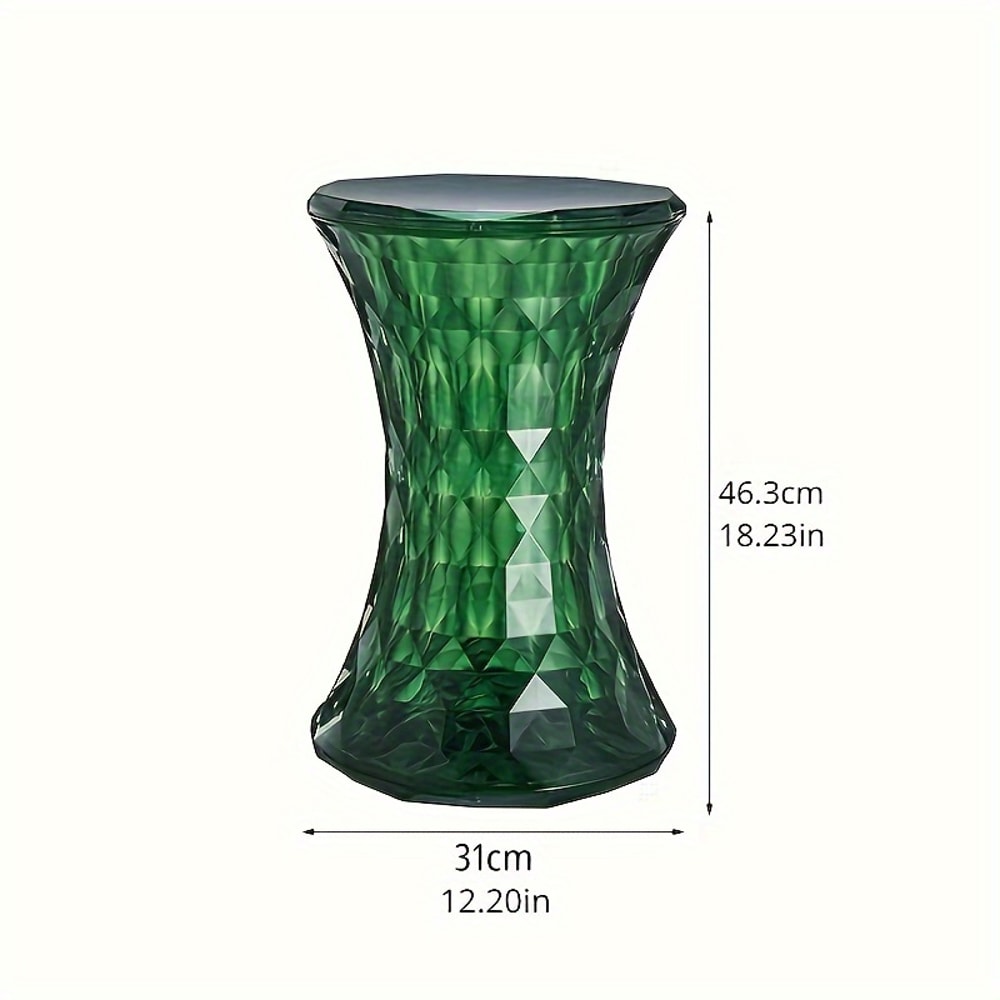 Storage Stool, Luxurious Acrylic Transparent Stool, Multi-purpose Bathroom Stool & Living Room Stool, Modern Decorative