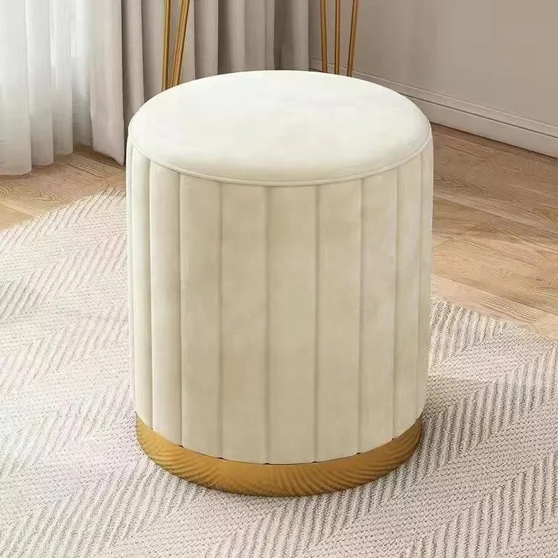Light Luxury Makeup Stools Round Vanity Chairs Sofas Bedroom Side Storage Bench 7