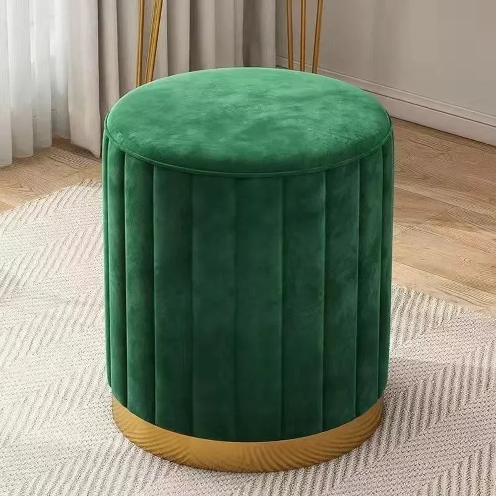 Light Luxury Makeup Stools Round Vanity Chairs Sofas Bedroom Side Storage Bench 9