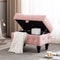 Storage Coffee Table Ottoman Button Tufted Velvet Upholstery Footstool Bed Ottoman For Living Room 2