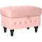 Storage Coffee Table Ottoman Button Tufted Velvet Upholstery Footstool Bed Ottoman For Living Room 3