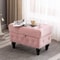Storage Coffee Table Ottoman Button Tufted Velvet Upholstery Footstool Bed Ottoman For Living Room 5