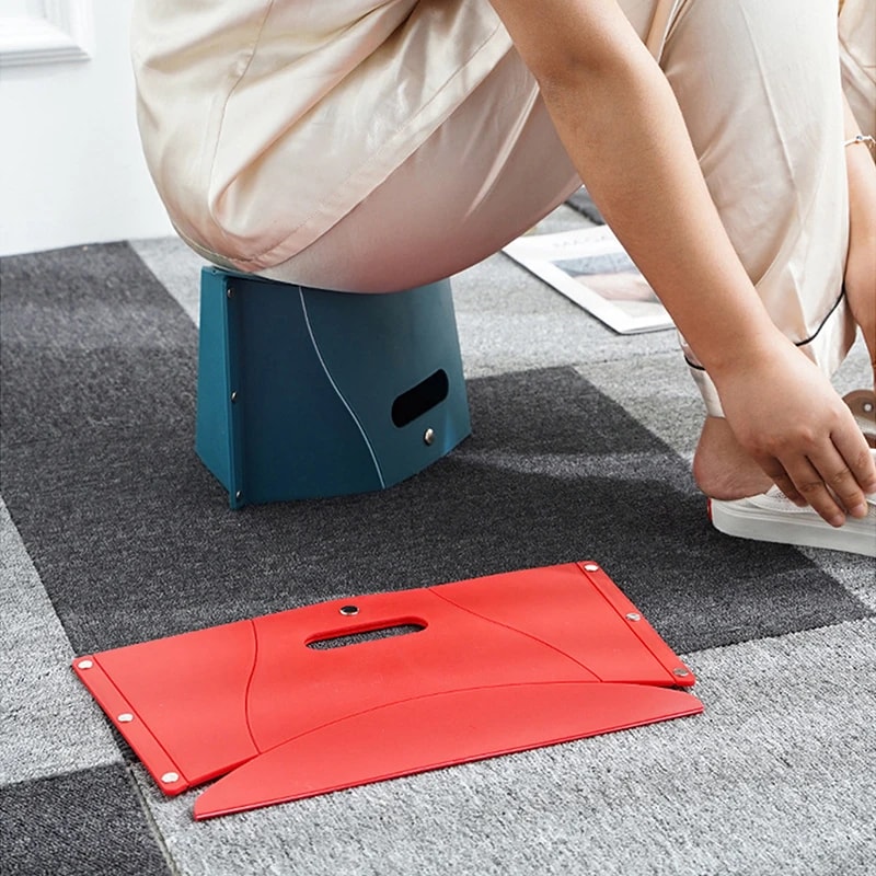 Portable Folding Stool For Outdoor Camping Fishing MultiFunctional Chair With Handheld Basket Stora 4