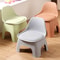 Plastic Circular Stool Household Chair With Backrest Small Stool Durable Portable Suitable For Livi 0