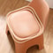 Plastic Circular Stool Household Chair With Backrest Small Stool Durable Portable Suitable For Livi 3