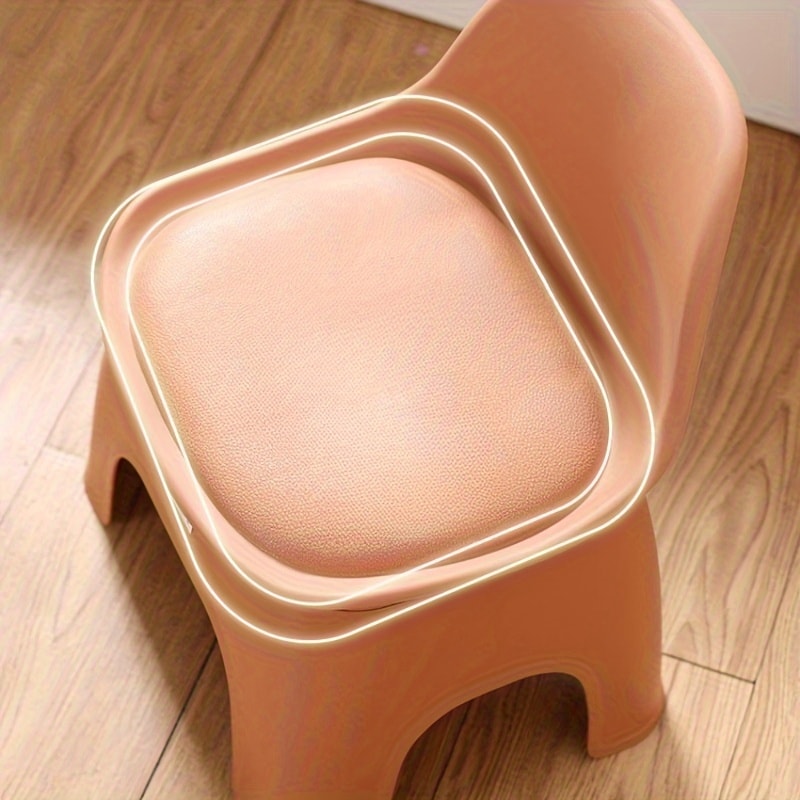 Plastic Circular Stool Household Chair With Backrest Small Stool Durable Portable Suitable For Livi 3