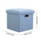 Folding Storage Ottoman Cube Footrest With Sponge Lid Multipurpose Foot Rest Stool For Room Dorm 2