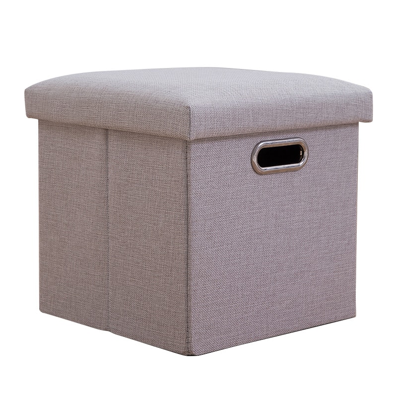 Folding Storage Ottoman Cube Footrest With Sponge Lid Multipurpose Foot Rest Stool For Room Dorm 5