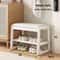 Changing Stool MultiLayer Storage Solid Wood Entrance Door Bench Can Sit On Shoe Stool For Home 8