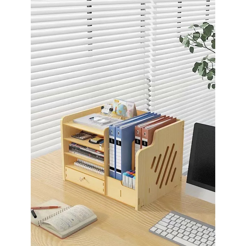 Office Multilayer Desktop Storage Box With Lock Household Workstation File Drawer Storage Rack For 3