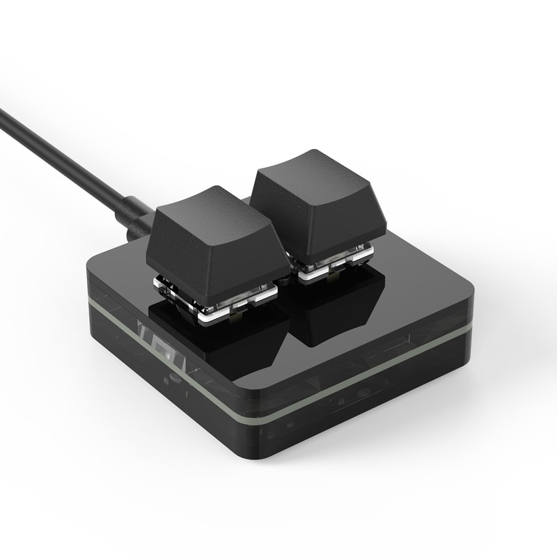 Macro Pad RGB Mini Hot Swap Macro Programming Keyboard Custom Knob Keypads With Red Switches Keys F 2