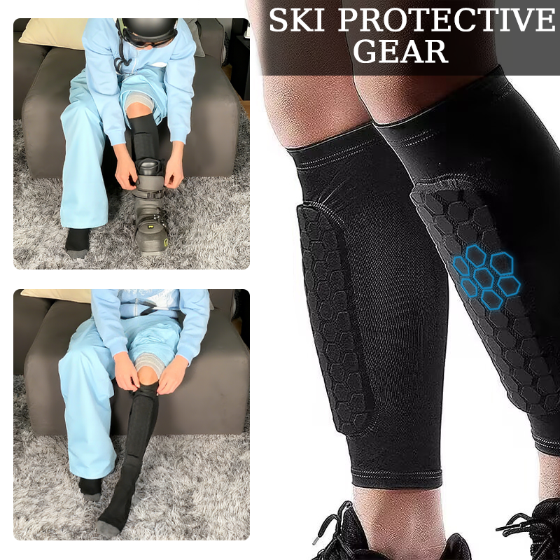 Guard Sleeves Pair Padded AntiShin Bang Relief ImpactAbsorbing Calf Protector For Skiing Snowboard 1