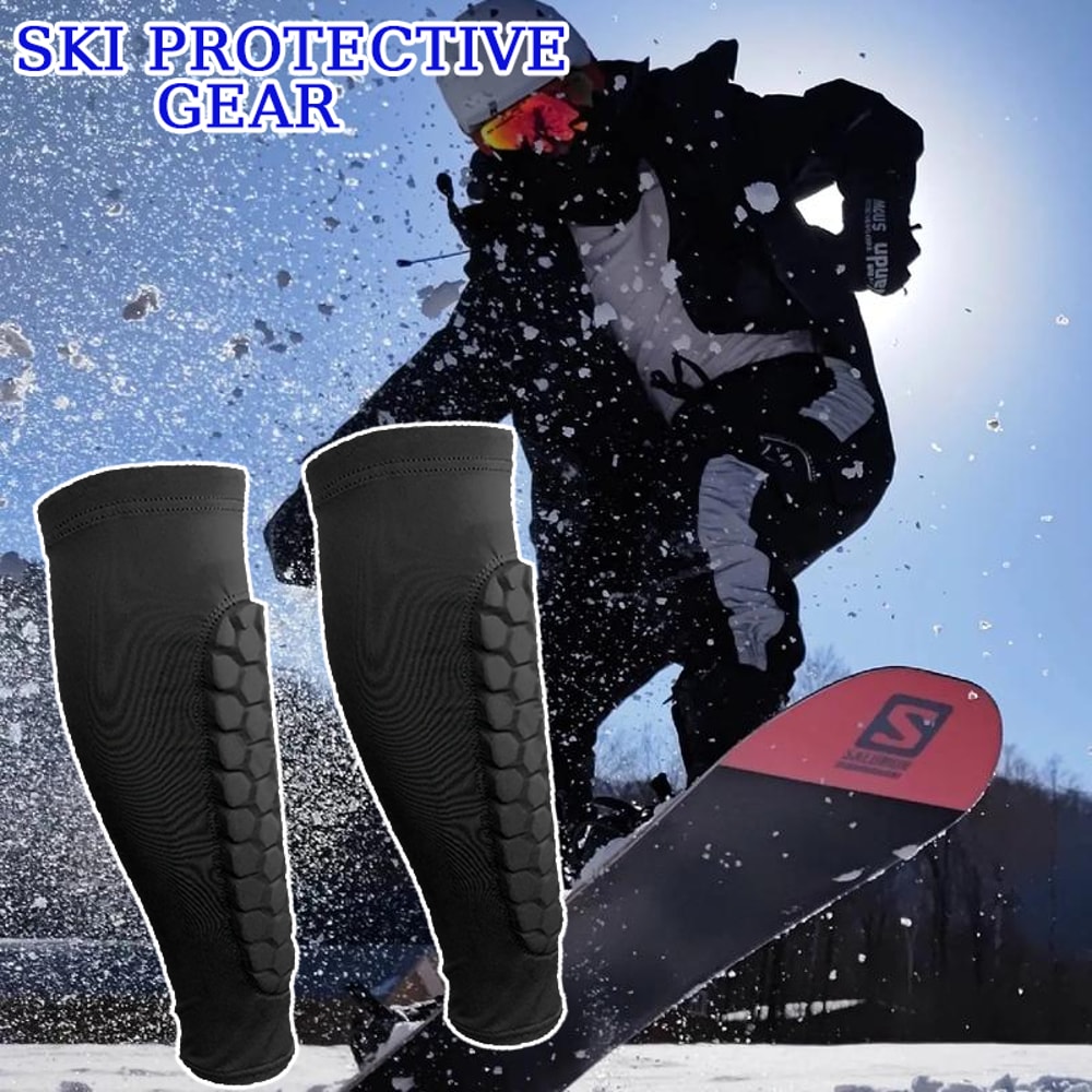 Guard Sleeves Pair Padded AntiShin Bang Relief ImpactAbsorbing Calf Protector For Skiing Snowboard 2
