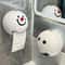 Creative Smiling Face Toilet Paper Box Wall Mounted No Punching Waterproof Suction Tissue Holder Fo 0