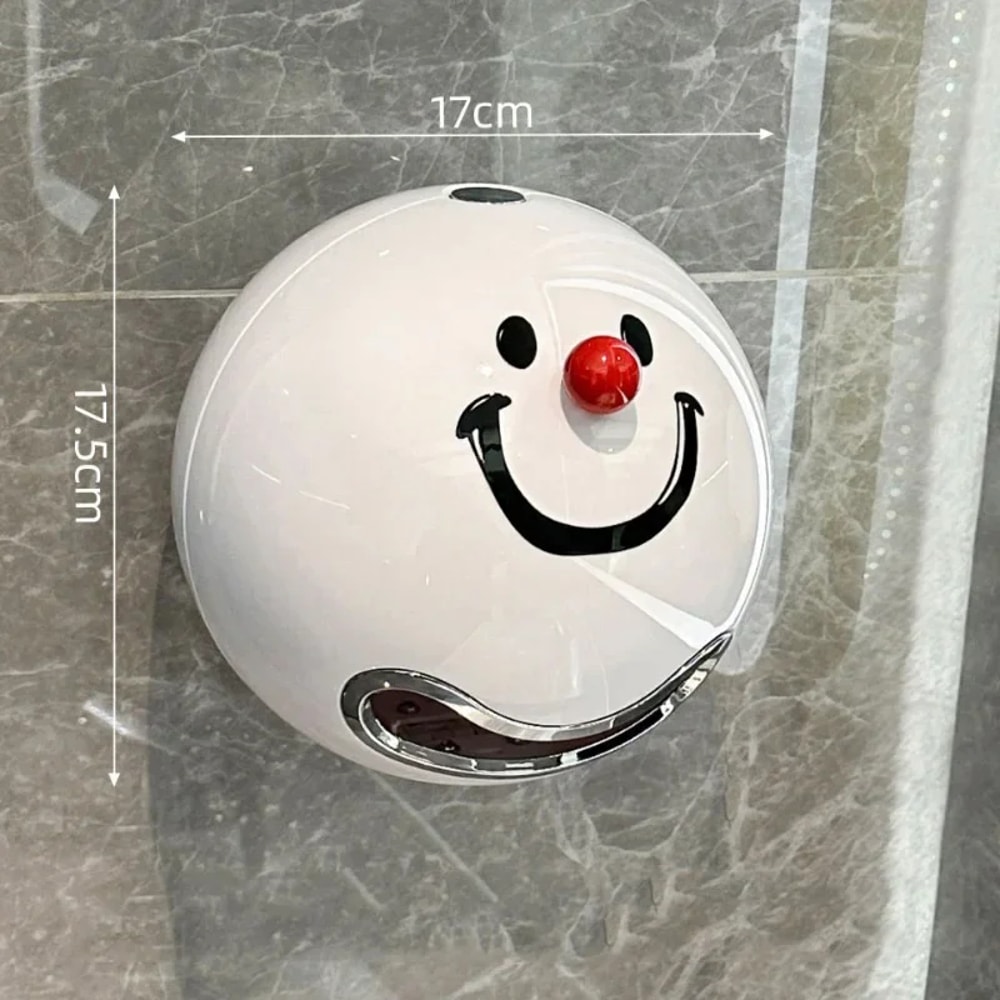 Creative Smiling Face Toilet Paper Box Wall Mounted No Punching Waterproof Suction Tissue Holder Fo 6