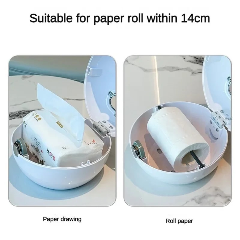 Creative Smiling Face Toilet Paper Box Wall Mounted No Punching Waterproof Suction Tissue Holder Fo 4