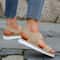 Women Fashion Trend Anti-Slip Comfortable Colour Blocking Soft Sole, Wear-Resistant Solid Elastic Band