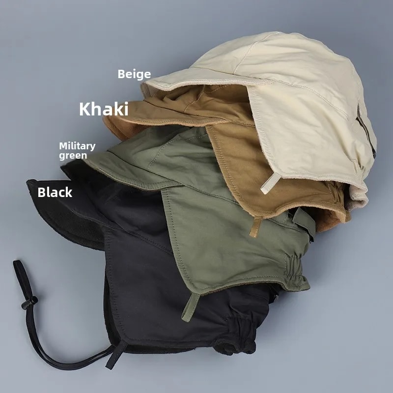 Retro Solid Color Velvet Pilot Hat For Men And Women Winter Outdoor Warm Ear Protection Windproof S