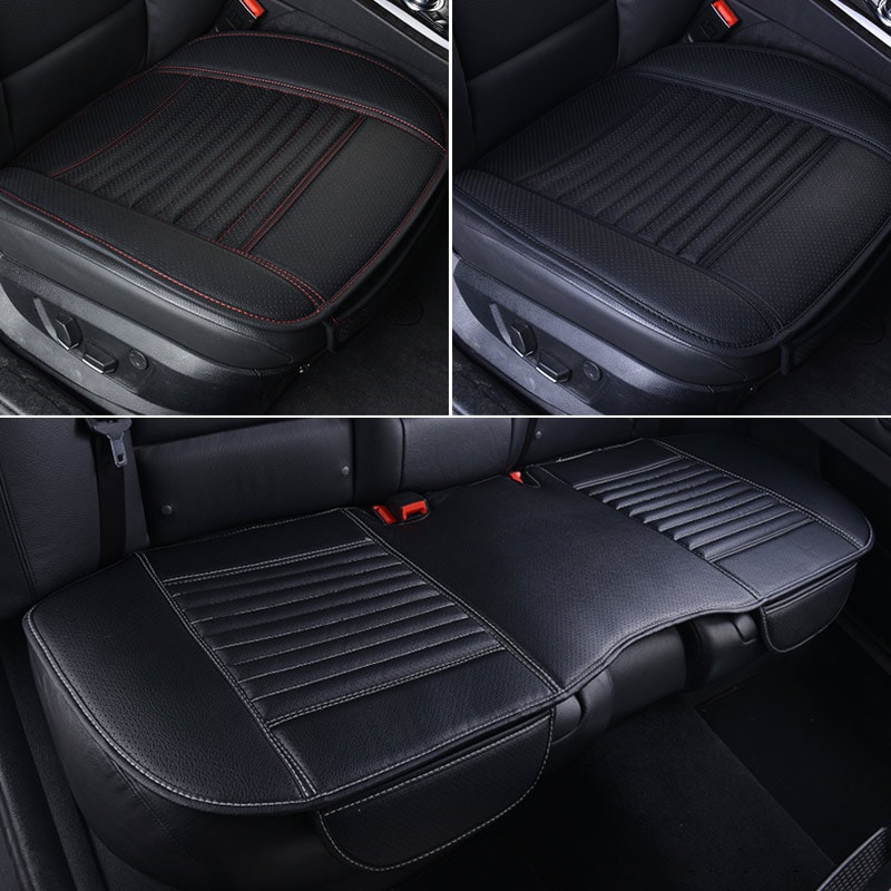 Leather Car Seat Cover Universal Vehicle Seat Cushion AntiSlip Chair Protector Waterproof Sweat Pro