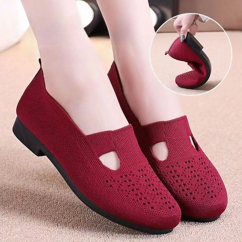 Fashionable Women Breathable Summer Mesh Shoes Lightweight Slip On Flats Casual Non Slip Sports Vul 2