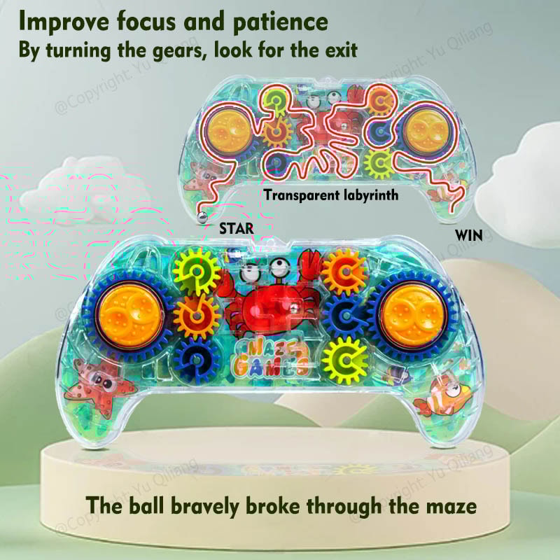 Intelligence Maze Disc Gear Track Ball Logic Training Toy Enhances Attention Childrens Game Control 1