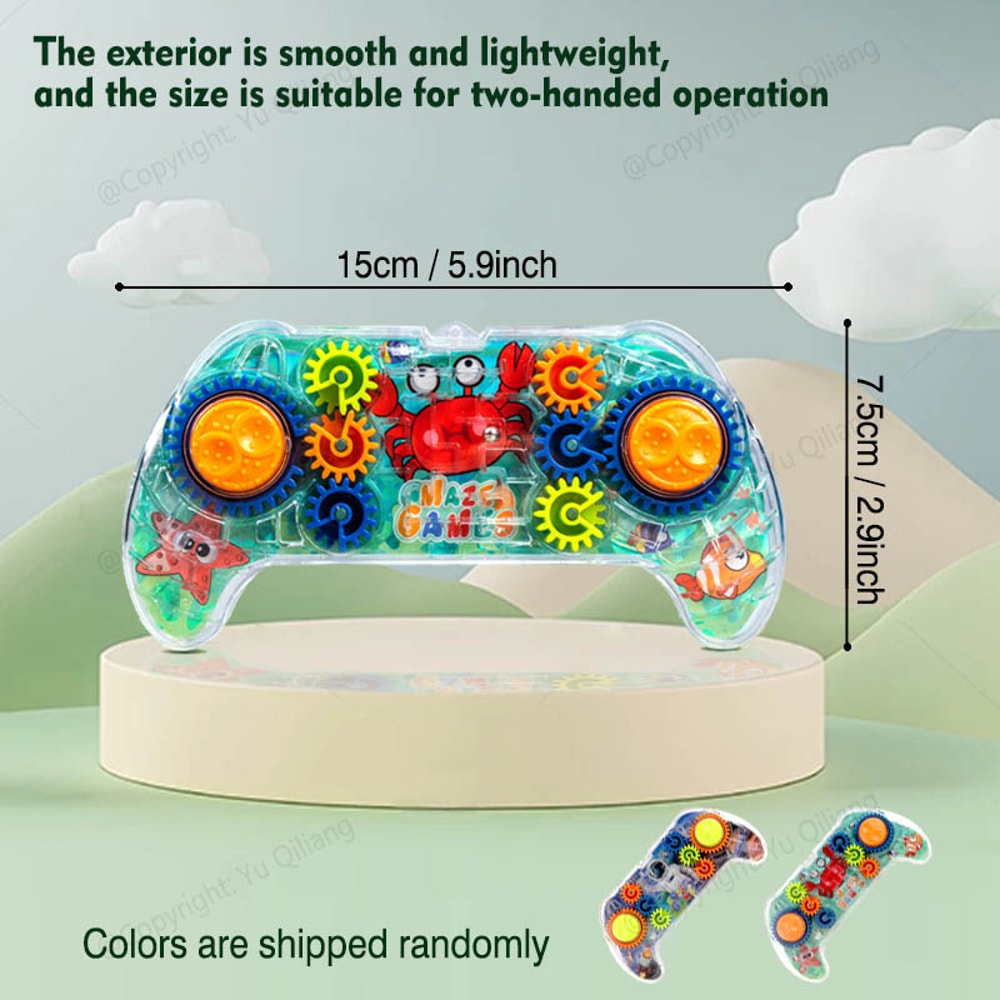 Intelligence Maze Disc Gear Track Ball Logic Training Toy Enhances Attention Childrens Game Control 4
