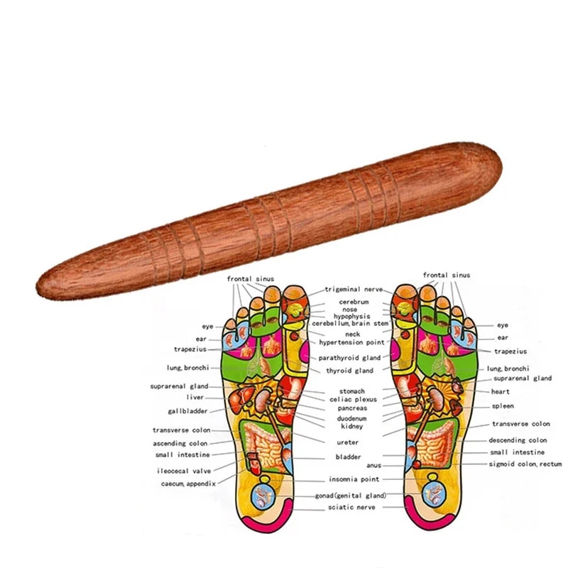 Natural Wooden Foot Body Massage Stick Foot Reflexology Massager Relieve Muscle Soreness Relaxing T 3