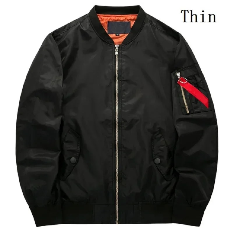 Men Windproof Baseball Jacket Thickened Outdoor Casual Suit Lightweight Fall Winter Windbreaker Fo
