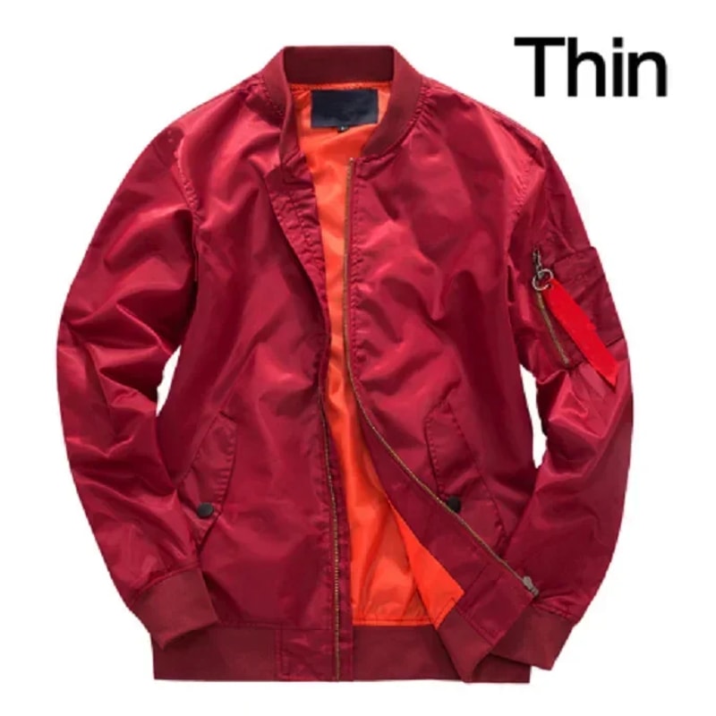 Men Windproof Baseball Jacket Thickened Outdoor Casual Suit Lightweight Fall Winter Windbreaker Fo