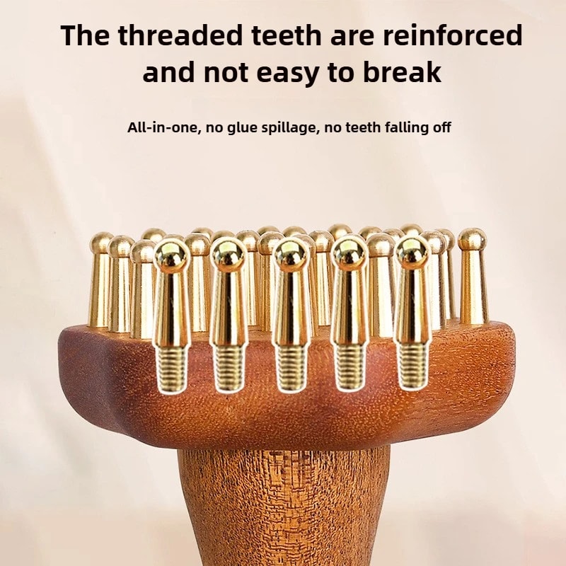 Portable Brass Gua Sha Massage Tool Head Neck Leg Body Meridian Massager Lymphatic Muscle Relief Pa 3