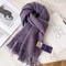Winter Narrow Scarf Wool Scarf Hot Selling Solid Color Scarf For Men Women Universal Warm 4