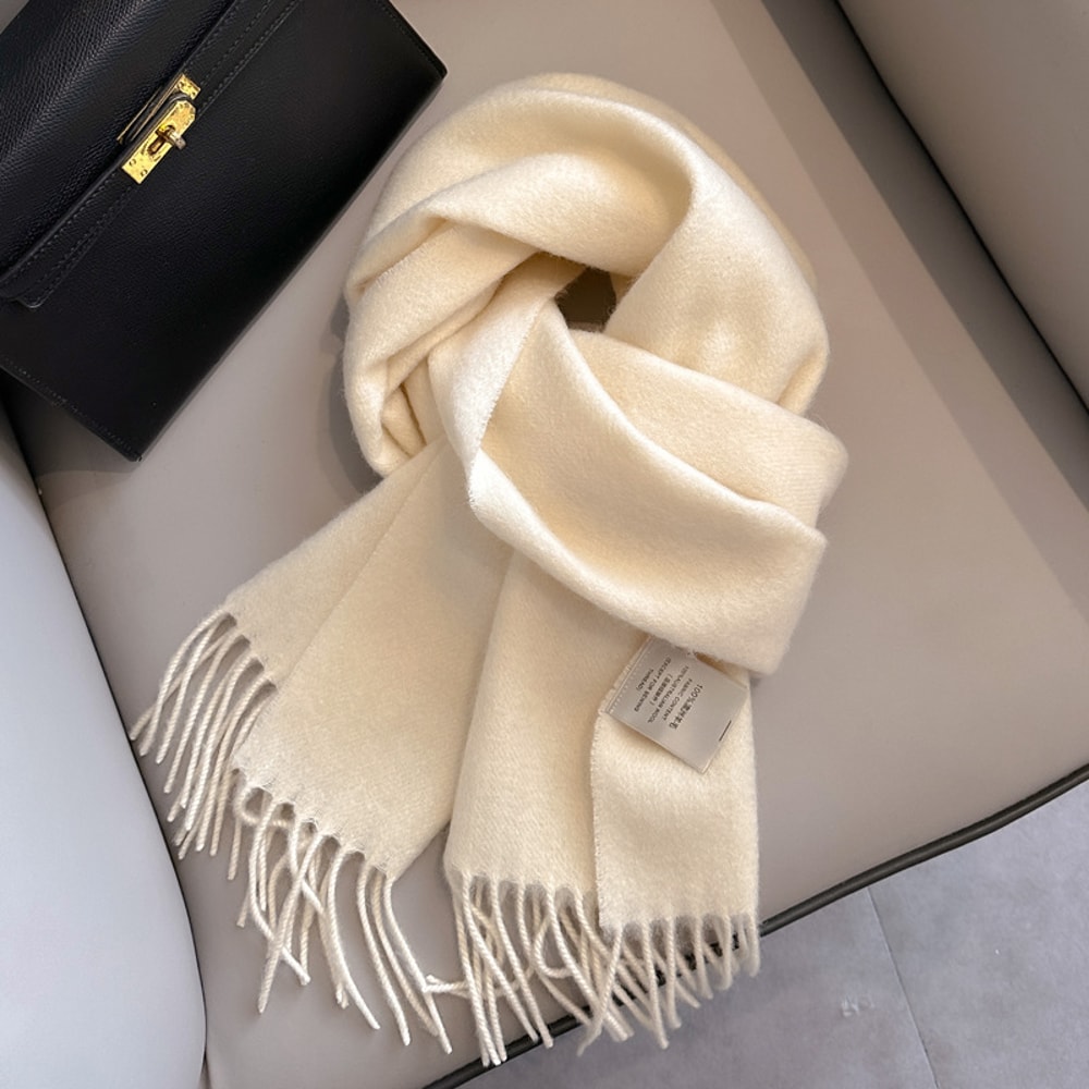 Winter Narrow Scarf Wool Scarf Hot Selling Solid Color Scarf For Men Women Universal Warm 8