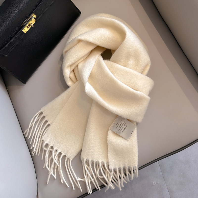 Winter Narrow Scarf Wool Scarf Hot Selling Solid Color Scarf For Men Women Universal Warm 8