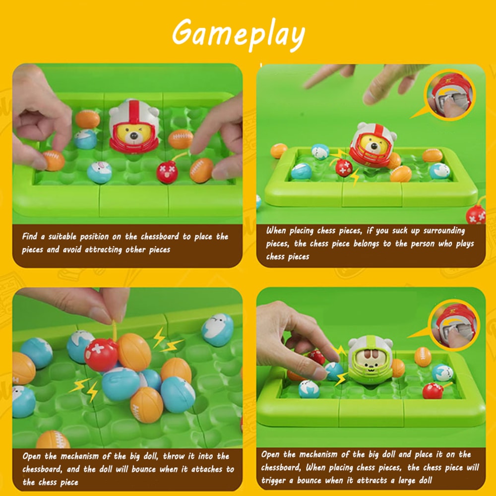 Kids Magnetic Chess Board Game Logical Thinking Challenge Intelligence Toy Interactive Family Socia 2