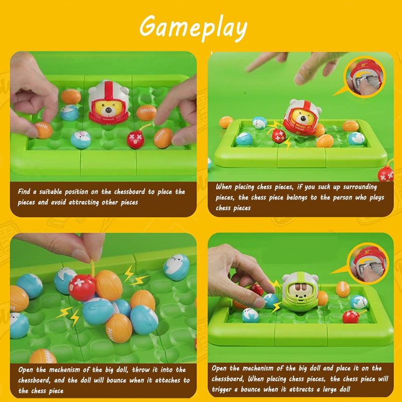 Kids Magnetic Chess Board Game Logical Thinking Challenge Intelligence Toy Interactive Family Socia 2