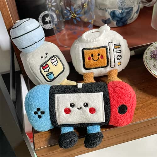 Creative Game Console Peripherals, Plush Charms, Microwave Soft Stuffed Dolls, Cute Water Dispenser Dolls, Key Chain