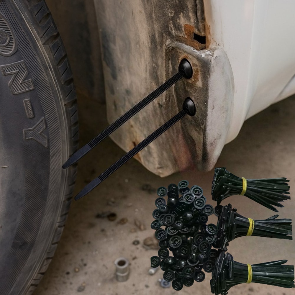 Universal Nylon Cable Tie Buckle Auto Fastener Screw Replacement Clip Secure Car Fender Trunk Engin