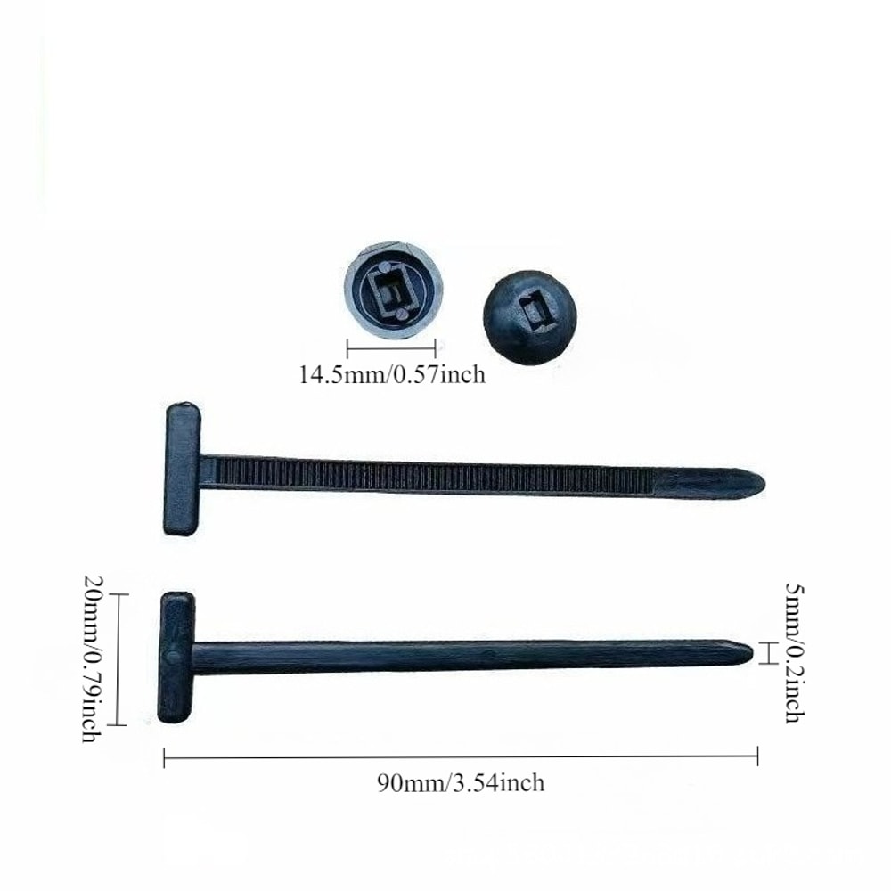 Universal Nylon Cable Tie Buckle Auto Fastener Screw Replacement Clip Secure Car Fender Trunk Engin