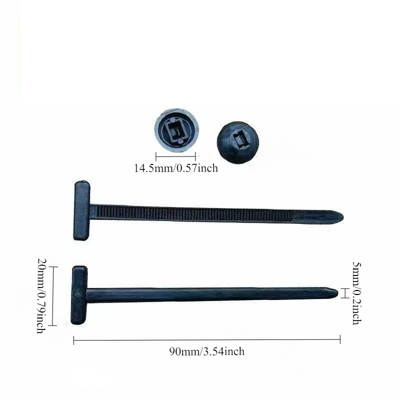 Universal Nylon Cable Tie Buckle Auto Fastener Screw Replacement Clip Secure Car Fender Trunk Engin