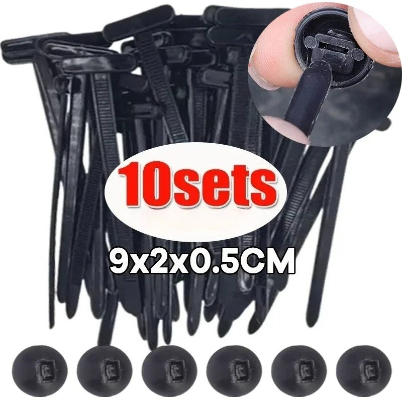 Universal Nylon Cable Tie Buckle Auto Fastener Screw Replacement Clip Secure Car Fender Trunk Engin