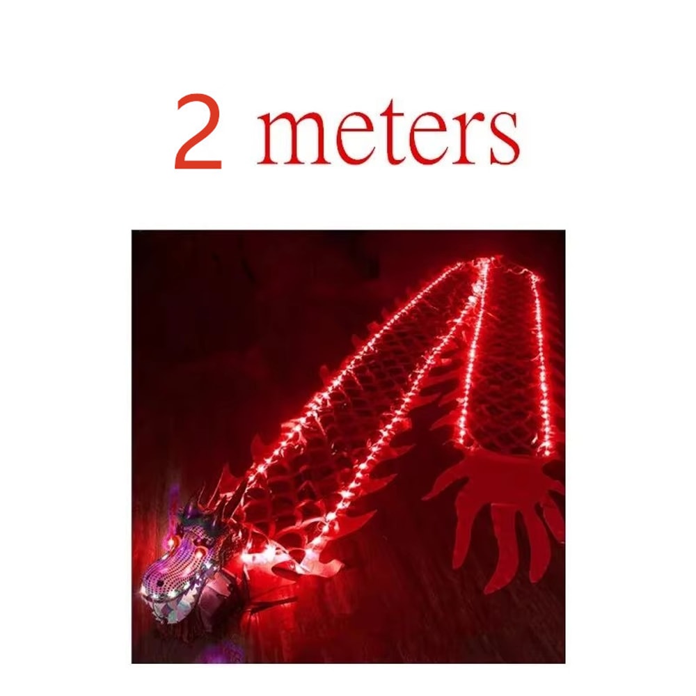 Lightning Dragon Dance Set With Head Traditional Ribbon Dance Prop Folk Performance Square Set For