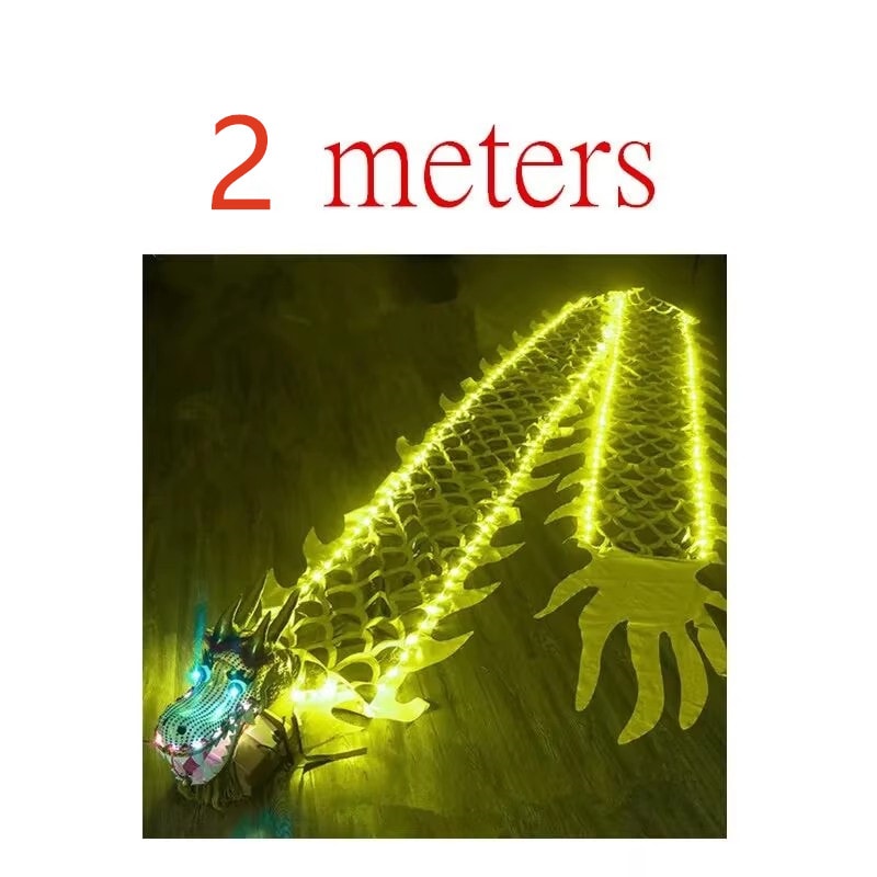 Lightning Dragon Dance Set With Head Traditional Ribbon Dance Prop Folk Performance Square Set For