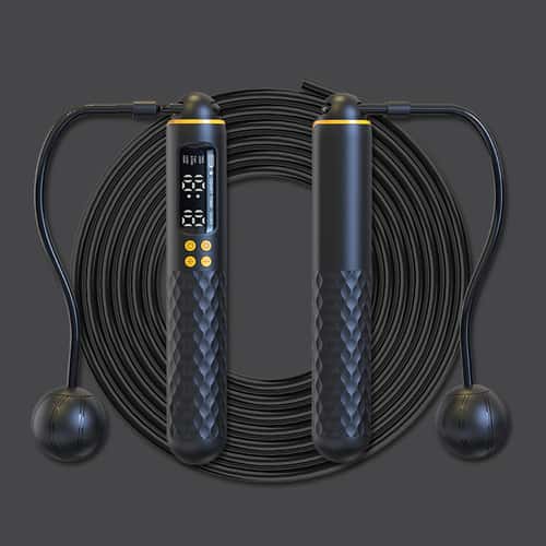 New Rechargeable USB Jump Rope, Adjustable Wire Rope, Digital Wireless Trainer with Calorie Counter