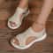 Women Summer Shoes Platform Sandals Lightweight Beach Casual Shoes Slip On Roman Sandals Open Toe W 5