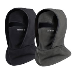winter outdoor warm hat with integrated head cover, two-layer balaclava hat, perfect for cold weather