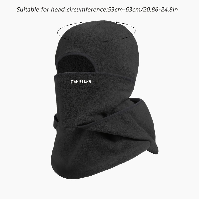Winter Outdoor Warm Hat With Integrated Head Cover Twolayer Balaclava Hat Perfect For Cold Weather 3