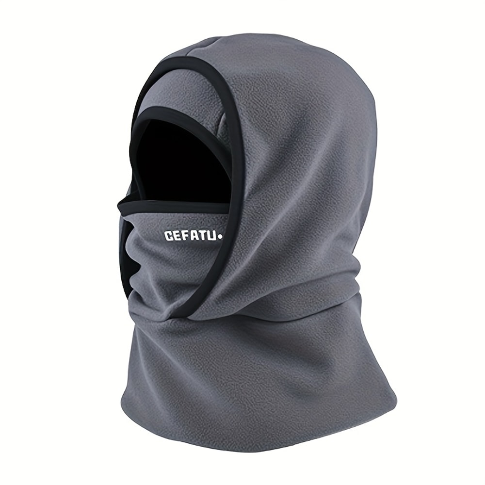 Winter Outdoor Warm Hat With Integrated Head Cover Twolayer Balaclava Hat Perfect For Cold Weather 5