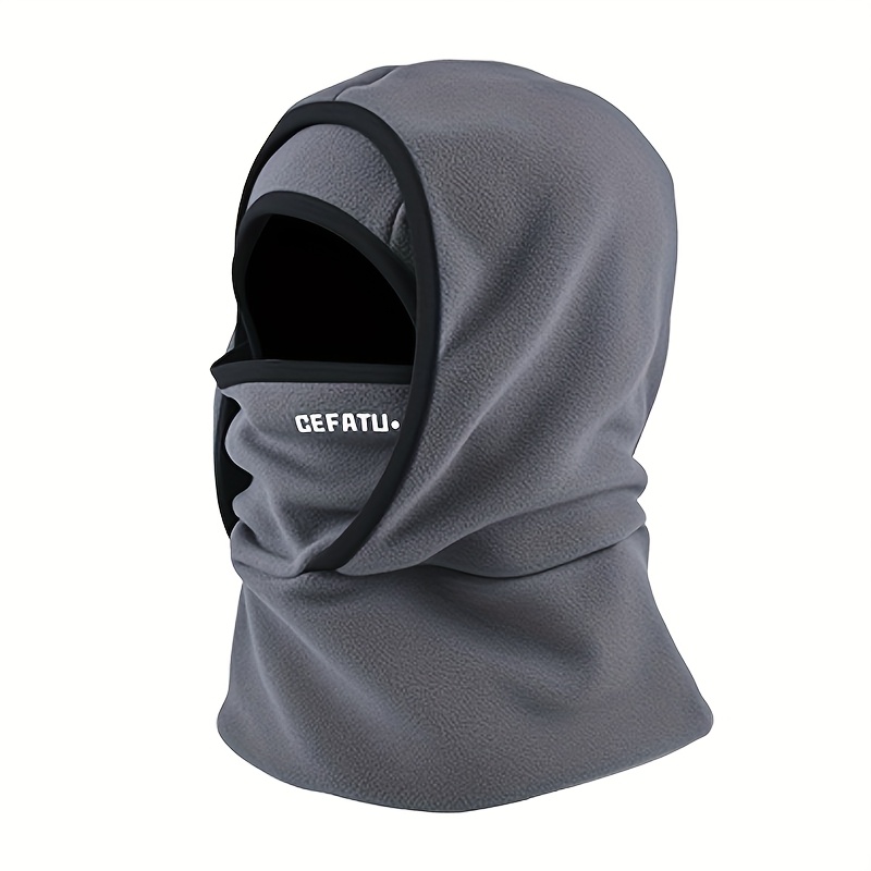 Winter Outdoor Warm Hat With Integrated Head Cover Twolayer Balaclava Hat Perfect For Cold Weather 5
