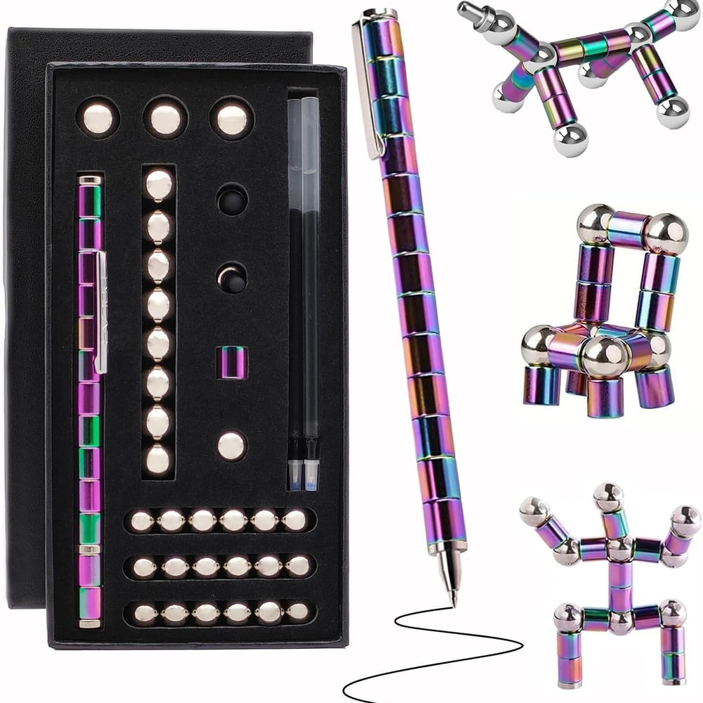 Versatile Magnetic Pen Capacities Stylus Stress Relief Magnet Pen Gift Set For Students 3